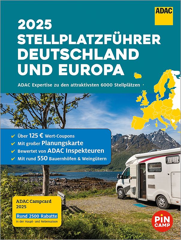 ADAC Stellplatzführer 2025 Deutschland und Europa