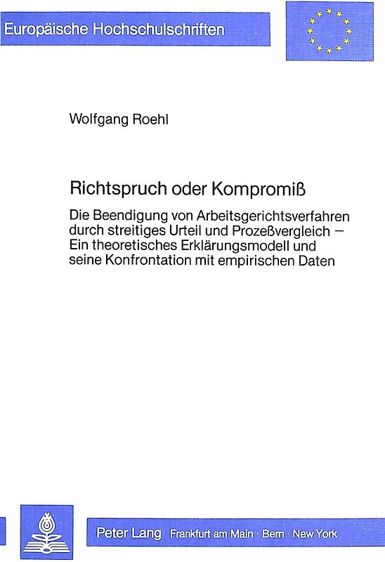 Richtspruch oder Kompromiss