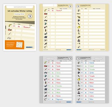 Ich schreibe Wörter richtig - Abreißblock 3 - Lernzielkontrolle - Dreisilbige Wörter