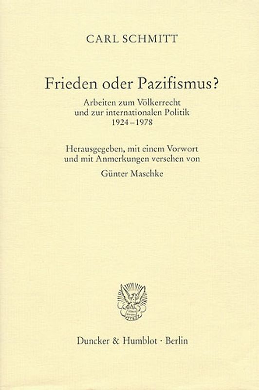 Frieden oder Pazifismus?