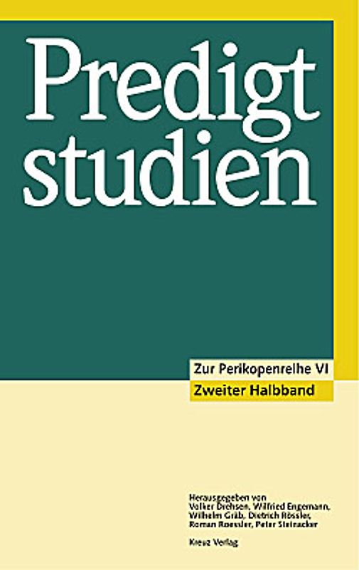 Predigtstudien / Zur Perikopenreihe VI. Von Pfingstsonntag 2002 bis Totensonntag 2002