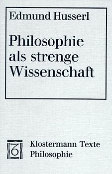 Philosophie als strenge Wissenschaft