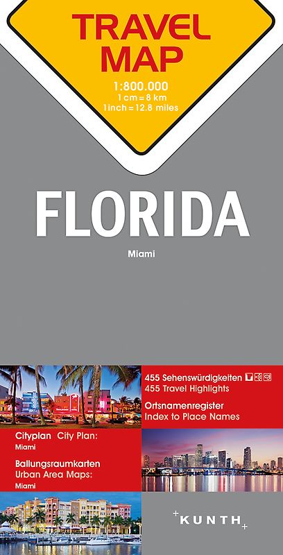 KUNTH TRAVELMAP Florida 1:800.000