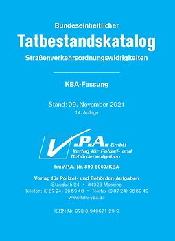 Bundeseinheitlicher Tatbestandskatalog KBA-Langfassung, gebunden