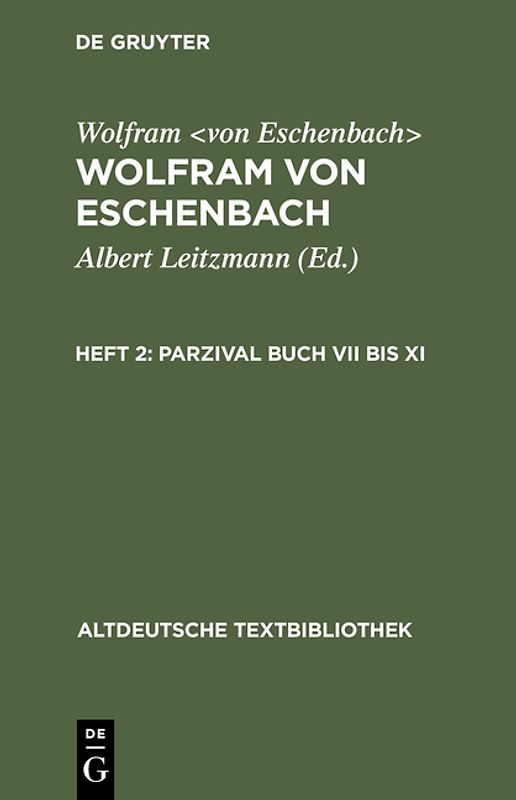 Wolfram von Eschenbach: Wolfram von Eschenbach / Wolfram von Eschenbach