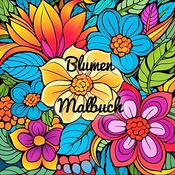 Blumen Malbuch für Senioren, Kinder und Erwachsene (Natur Malbücher - schöne Blumen, atemberaubende Landschaften und gemütliche Häuser)