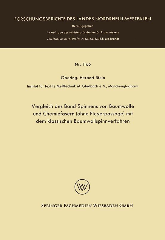 Vergleich des Band-Spinnens von Baumwolle und Chemiefasern (ohne Fleyerpassage) mit dem klassischen Baumwollspinnverfahren