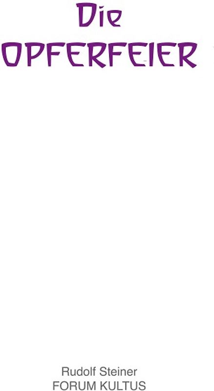 Die OPFERFEIER - Kurzausgabe A6
