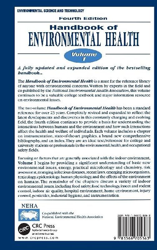 Handbook of Environmental Health, Volume I
