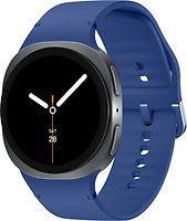 Samsung Galaxy Watch8 40 mm Boîtier aluminium graphite sur Sport en silicone M/L bleu nuit [Wi-Fi]
