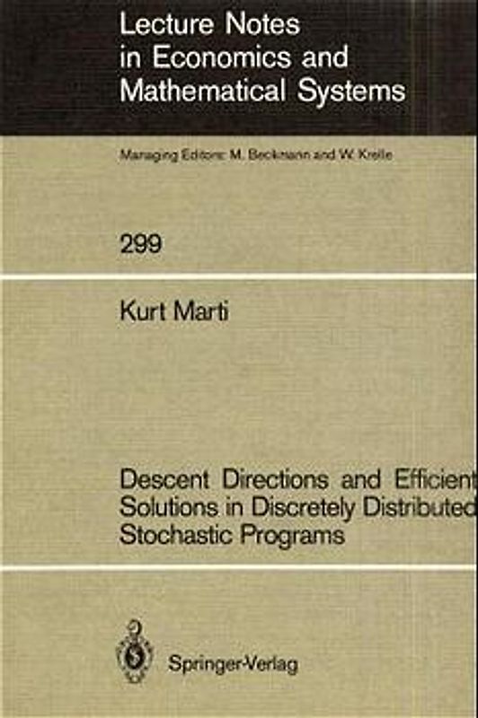 Descent Directions and Efficient Solutions in Discretely Distributed Stochastic Programs