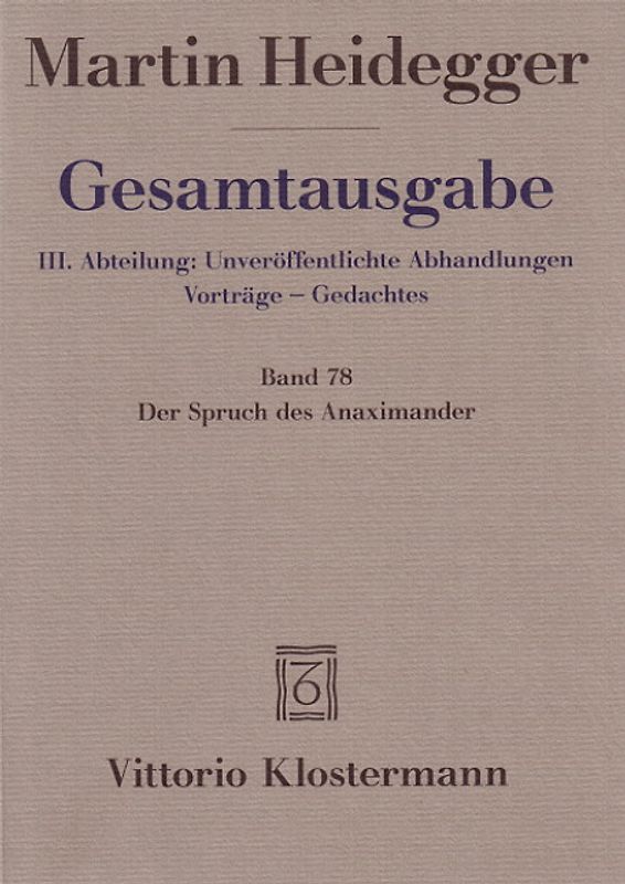 Der Spruch des Anaximander