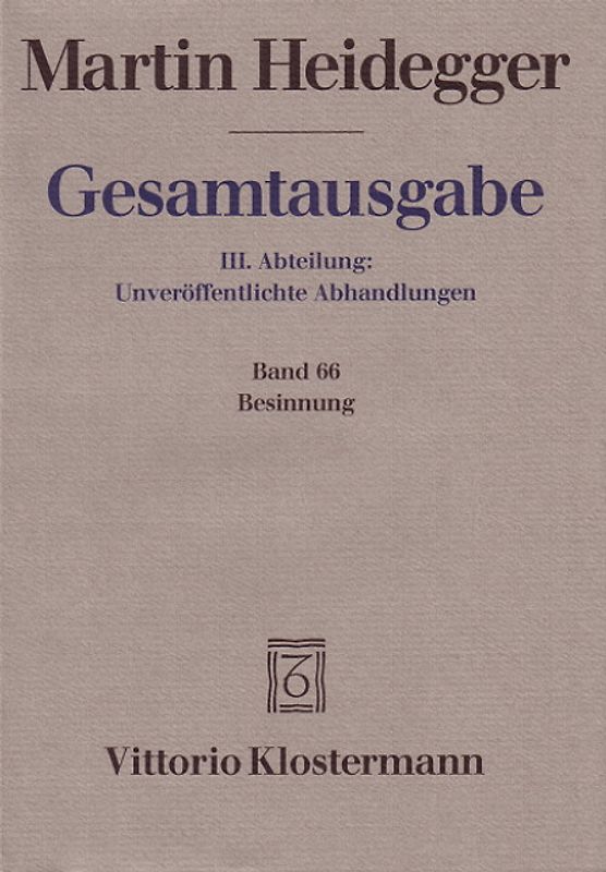 Besinnung (1938/39). Im Anhang: Mein bisheriger Weg