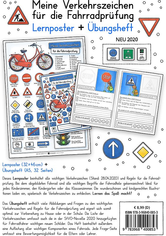 Meine Verkehrszeichen für die Fahrradprüfung- mit den neuen Verkehrszeichen
