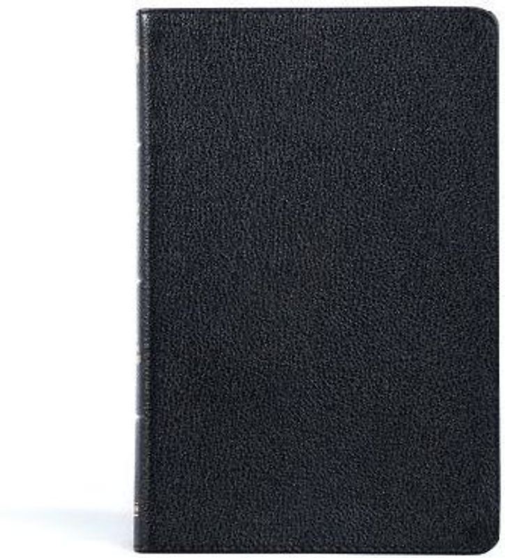 KJV Thinline Bible, Black Genuine Leather