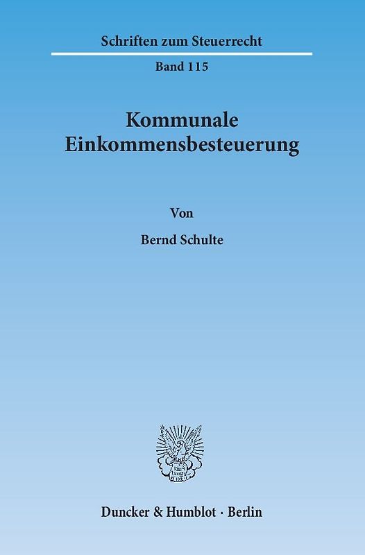 Kommunale Einkommensbesteuerung.