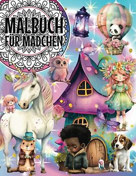 Malbuch für Mädchen ab 12 Jahren: 50 verschiedene Motive (Einhörner, Pferde, Fantasy Pilze, Hunde..) zur Entspannung und Förderung deiner Kreativität. ... schönes Geschenk für Jugendliche und Mädchen