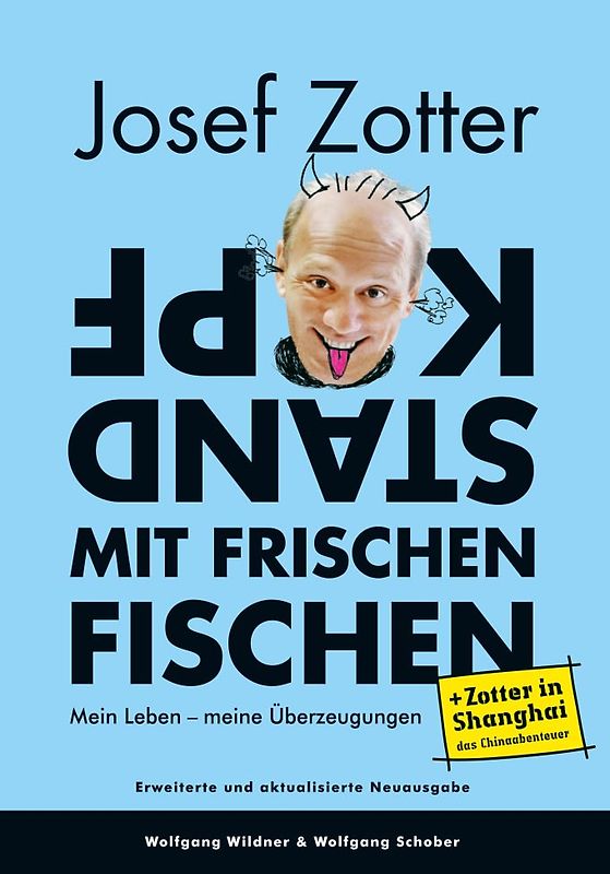 Kopfstand mit frischen Fischen