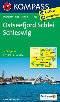 KOMPASS Wanderkarte Ostseefjord Schlei, Schleswig