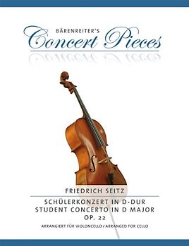 Schülerkonzert in D-Dur op. 22: Arrangiert für Violoncello. Cellostimme mit beigelegtem Klavierauszug