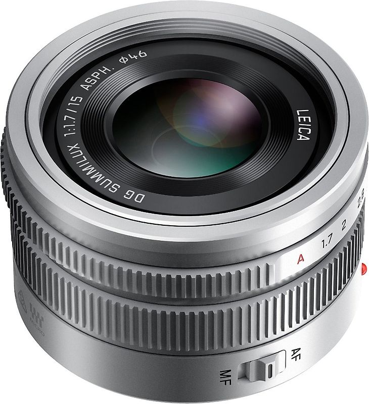 Panasonic Leica DG Summilux 15 mm F1.7 ASPH. 46 mm Objectif (adapté à Micro Four Thirds) argent
