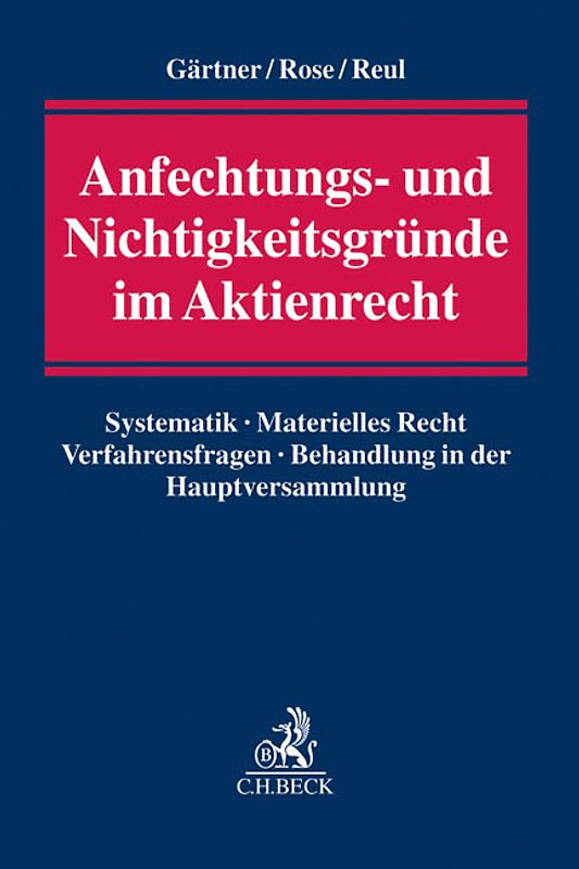 Anfechtungs- und Nichtigkeitsgründe im Aktienrecht