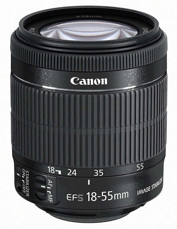 Canon EF-S 18-55 mm F3.5-5.6 IS STM 58 mm Objectif (adapté à Canon EF-S) noir
