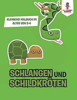 Schlangen und Schildkröten: Kleinkind Malbuch im Alter von 2-4