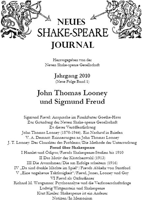 John Thomas Looney und Sigmund Freud