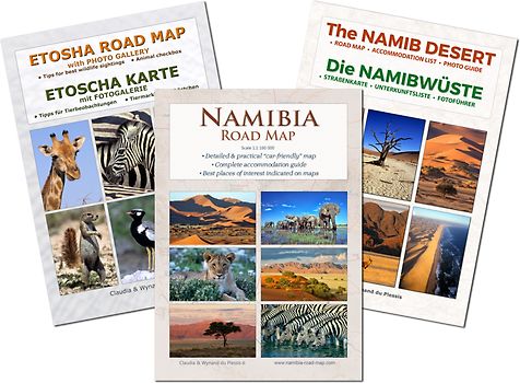 Das komplette Kartenset NAMIBIA (3-teilig)