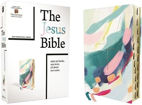 The Jesus Bible Artist Edition, Niv, Leathersoft, Multi-Color/Teal, Thumb Indexed, Comfort Print