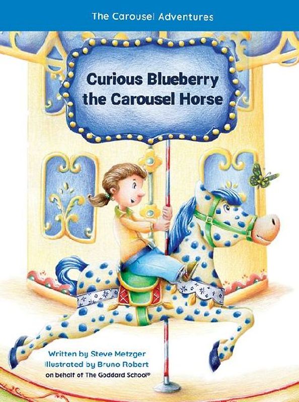 Curious Blueberry the Carousel Horse