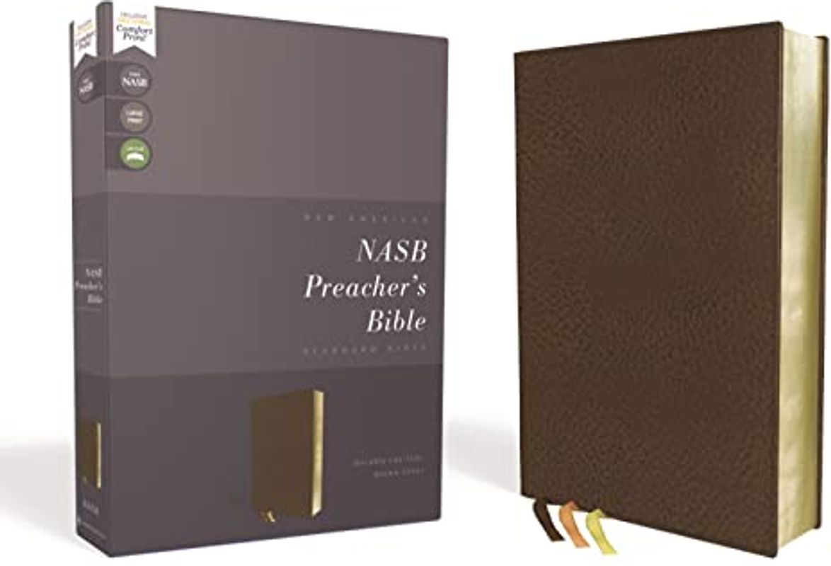 NASB, Preacher's Bible, Leathersoft, Brown, 1995 Text, Comfort Print