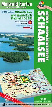 Schaalsee = Offizielle Rad- u. Wanderkarte Schaalsee - UNESCO - Biosphärenreservat Schaalsee - Rückseite mit interessanten touristischen Informationen