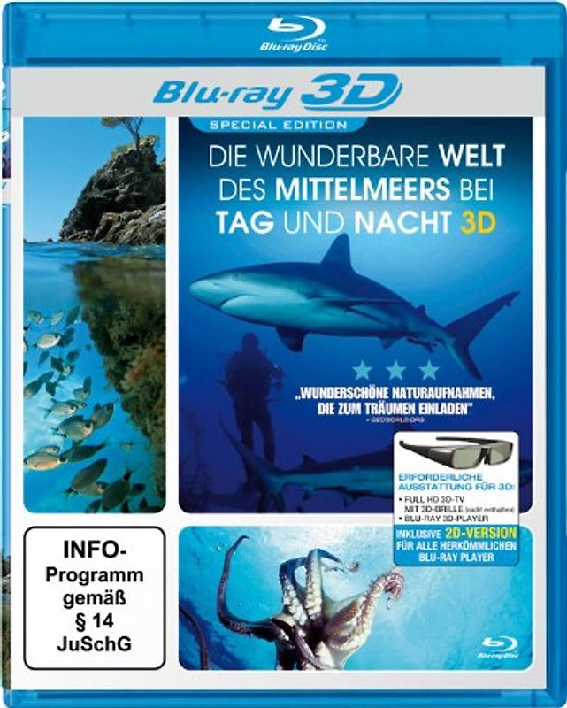 Die wunderbare Welt des Mittelmeers bei Tag und Nacht 3D 3D Blu-ray Disc