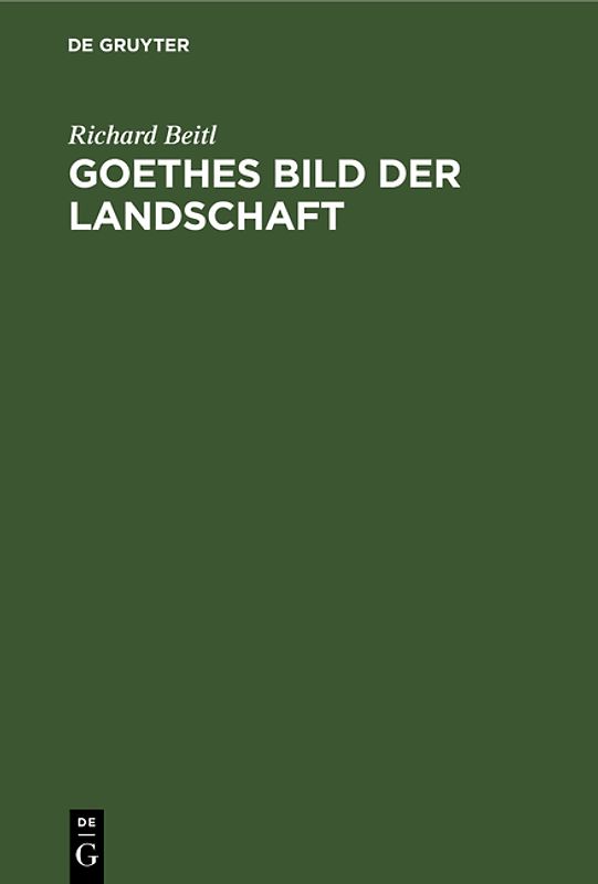 Goethes Bild der Landschaft