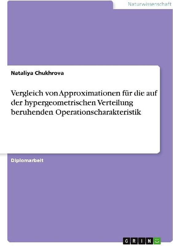 Vergleich von Approximationen für die auf der hypergeometrischen Verteilung beruhenden Operationscharakteristik