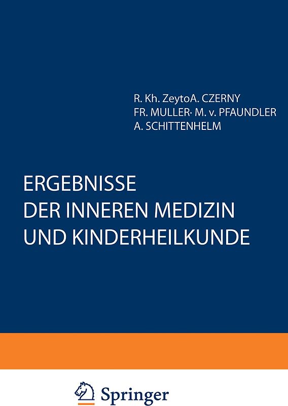 Ergebnisse der Inneren Medizin und Kinderheilkunde