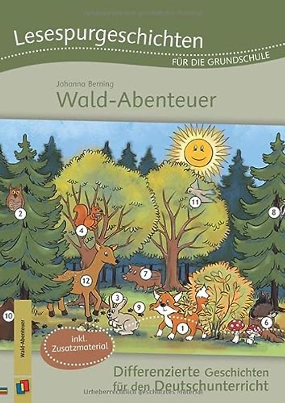 Lesespurgeschichten für die Grundschule - Wald-Abenteuer: Differenzierte Geschichten für den Deutschunterricht, inkl. Zusatzmaterial. Klasse 2/3