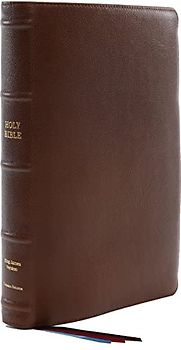 Kjv, Reference Bible, Center-Column Giant Print, Premium Goatskin Leather, Brown, Premier Collection, Comfort Print