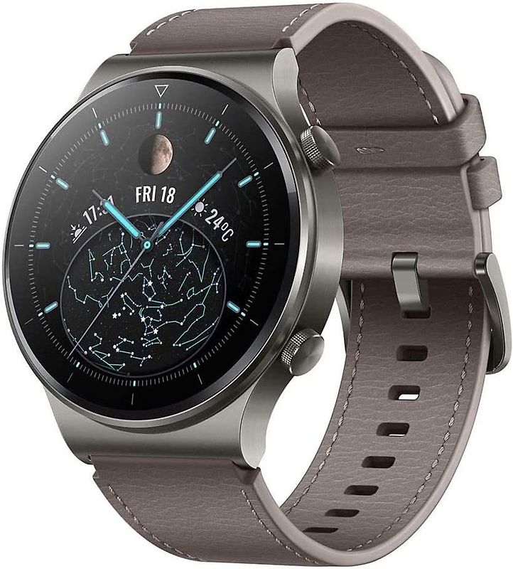 Huawei Watch GT 2 Pro 47 mm gris et bracelet cuir nebula gray
