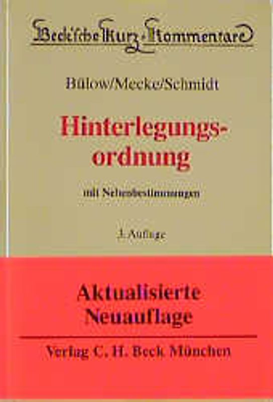 Hinterlegungsordnung
