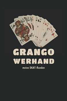 Skatbuch - Ergebnisblock - Grand Ouvert Hand! - Meine SKAT-Runden: Skatblock und Skat Punkteliste als Buch - Geschenkidee für Skatspieler (sw)
