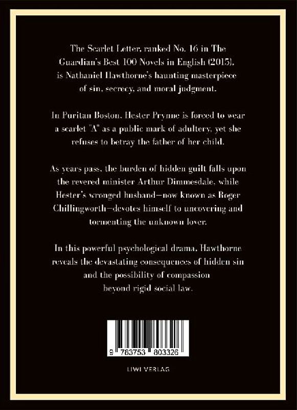 Nathaniel Hawthorne: The Scarlet Letter (English Edition)