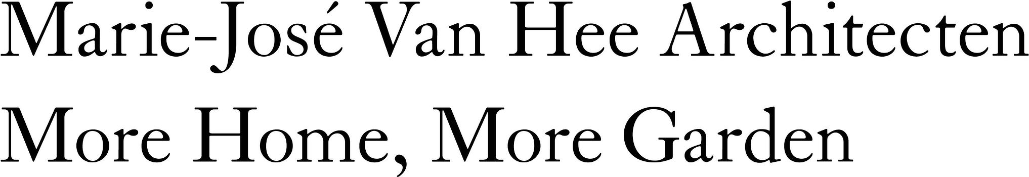 Marie-José Van Hee architecten: More Home, More Garden