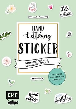 Handlettering-Sticker – 200 Sprüche und Schmuckelemente