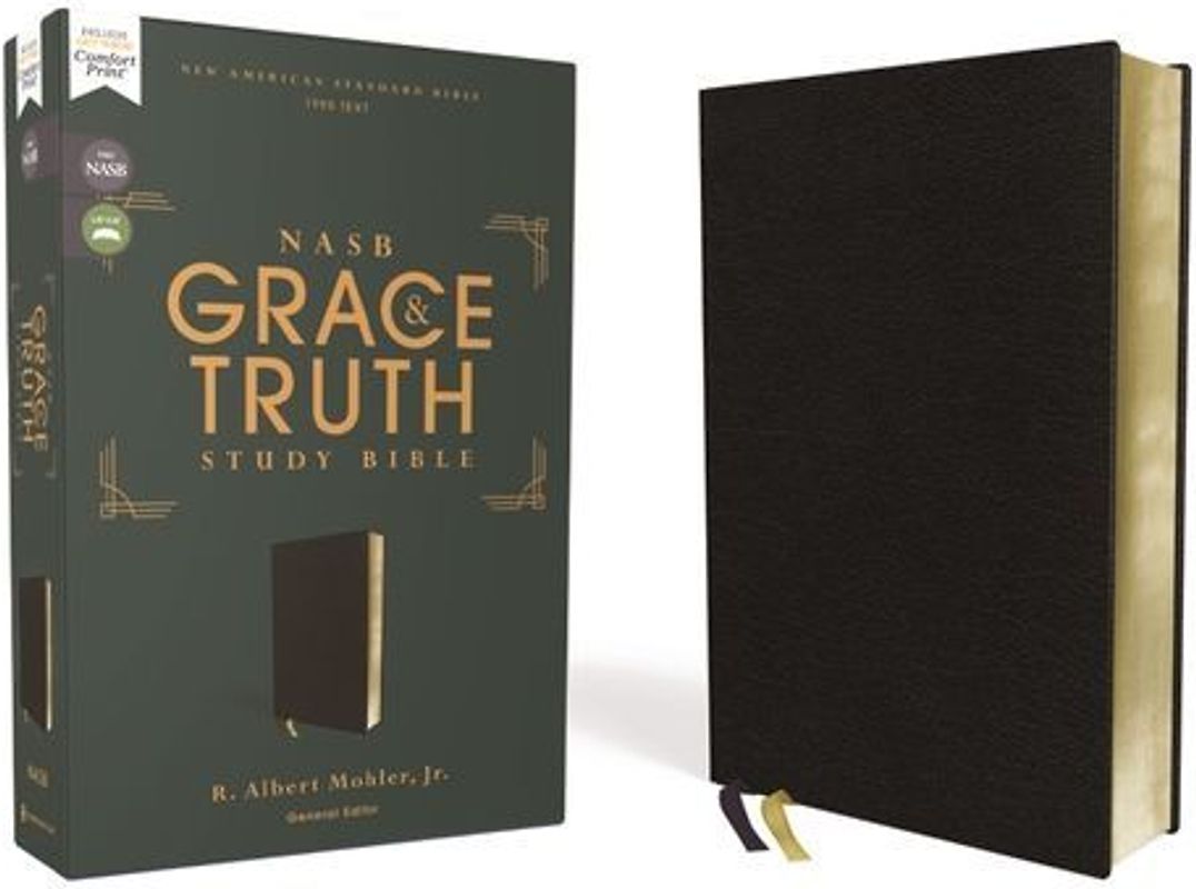 Nasb, the Grace and Truth Study Bible (Trustworthy and Practical Insights), Bonded Leather, Black, Red Letter, 1995 Text, Comfort Print