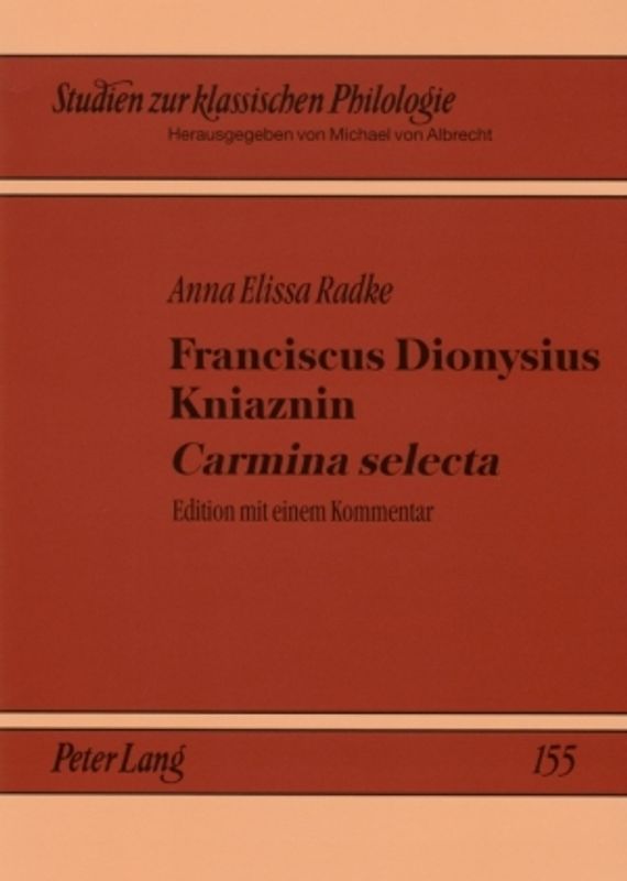 Franciscus Dionysius Kniaznin «Carmina selecta»