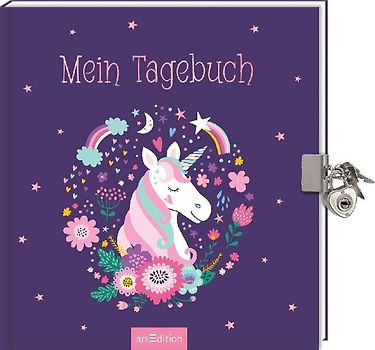 Mein Tagebuch - Einhorn (mit Schloss)