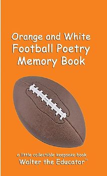 Orange and White Football Poetry Memory Book